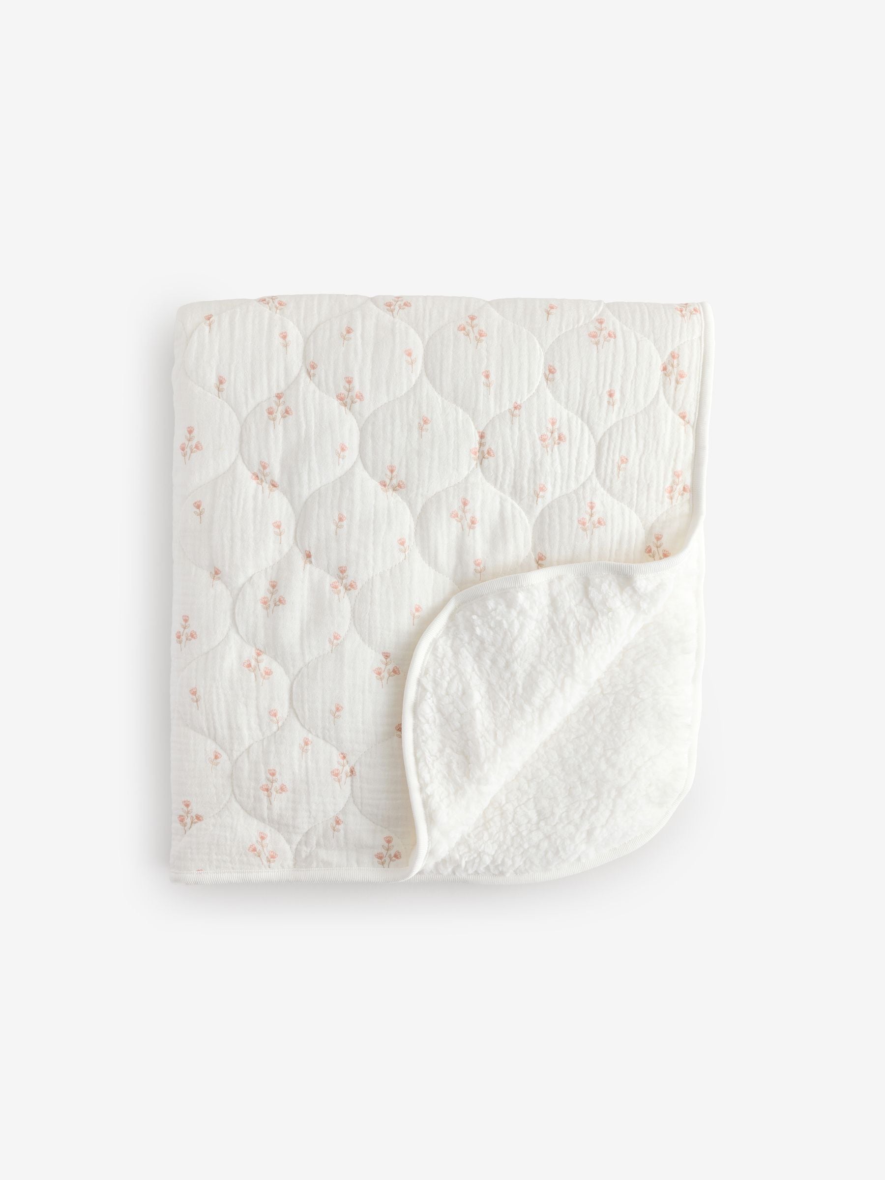 Blanket floral muslin baby fleece 80cm x 70cm, UK version