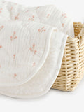 Blanket floral muslin baby fleece 80cm x 70cm, UK version