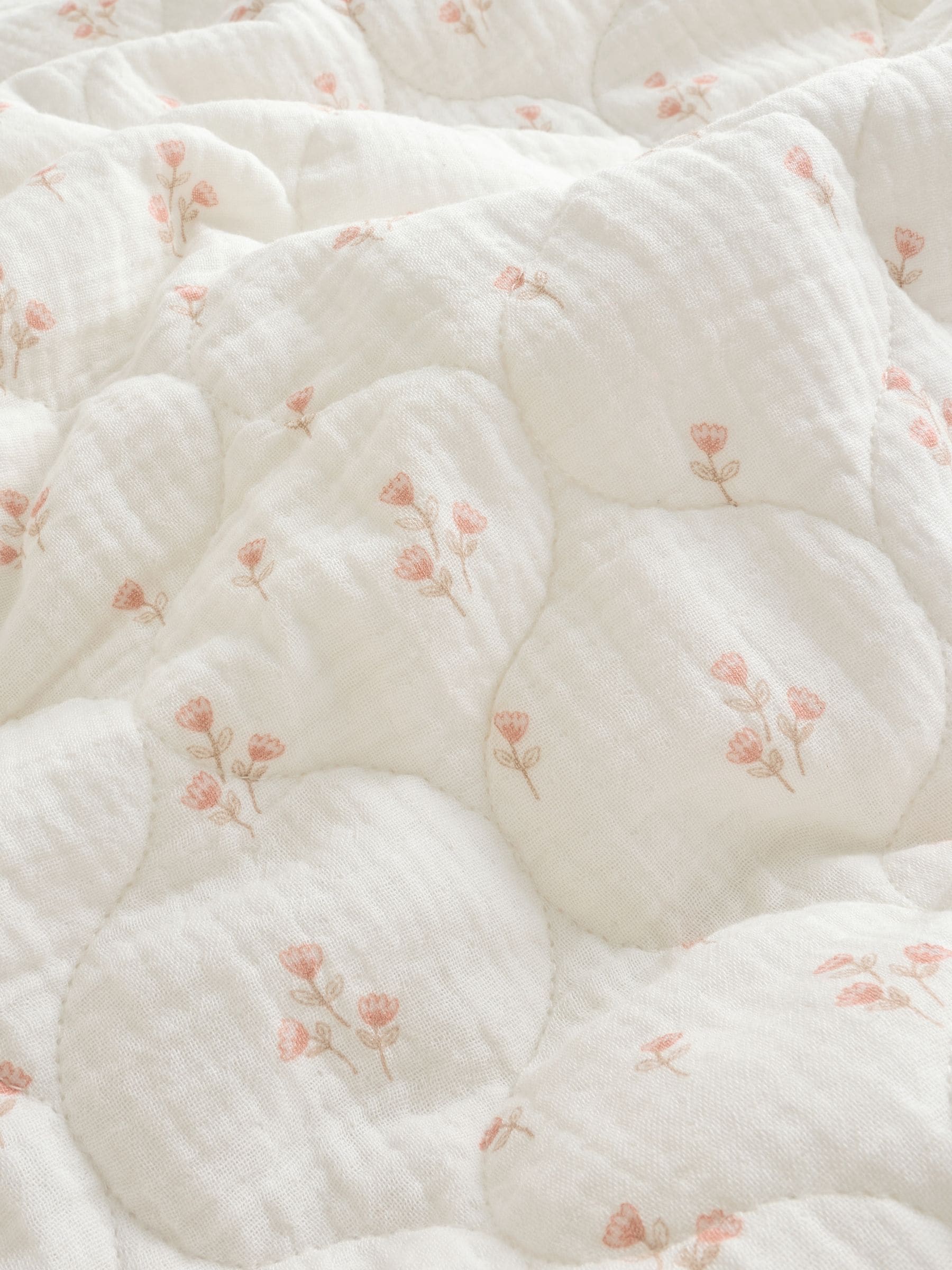 Blanket floral muslin baby fleece 80cm x 70cm, UK version