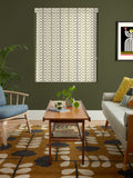 Orla Kiely black and olive green Linear Stem roller blinds, UK version