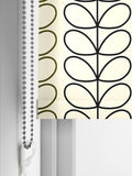 Orla Kiely black and olive green Linear Stem roller blinds, UK version