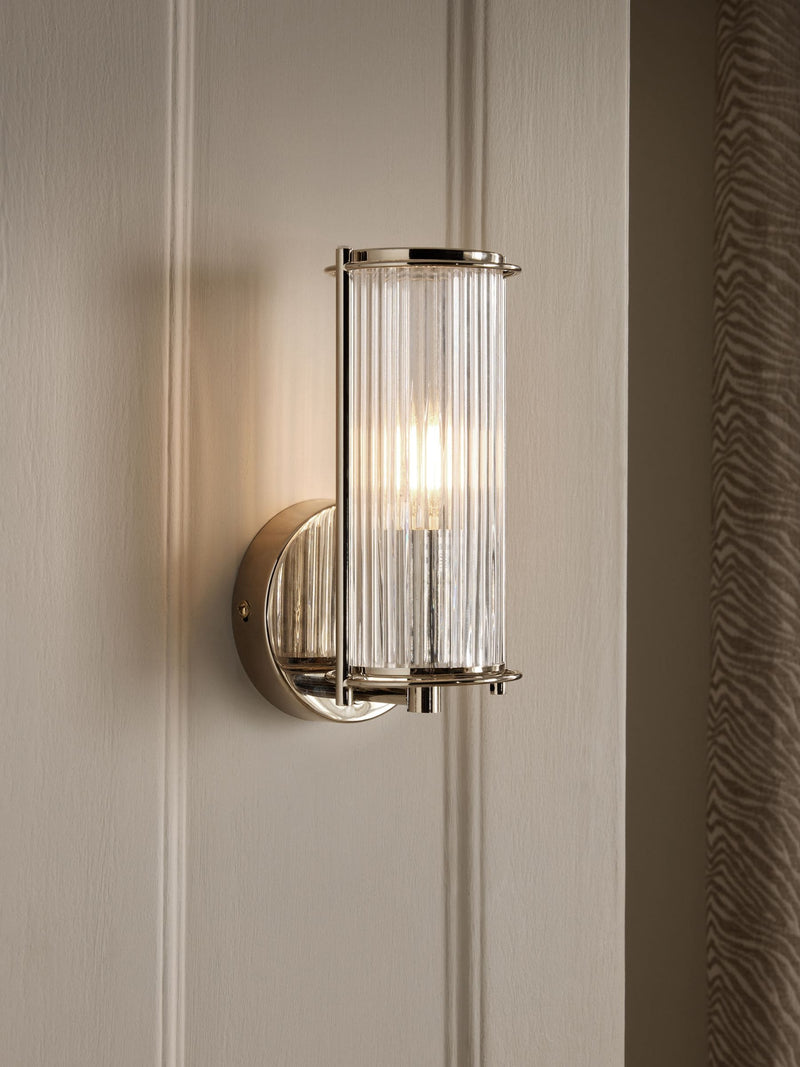 Polished Nickel Hertford Mains Operated Wall Light