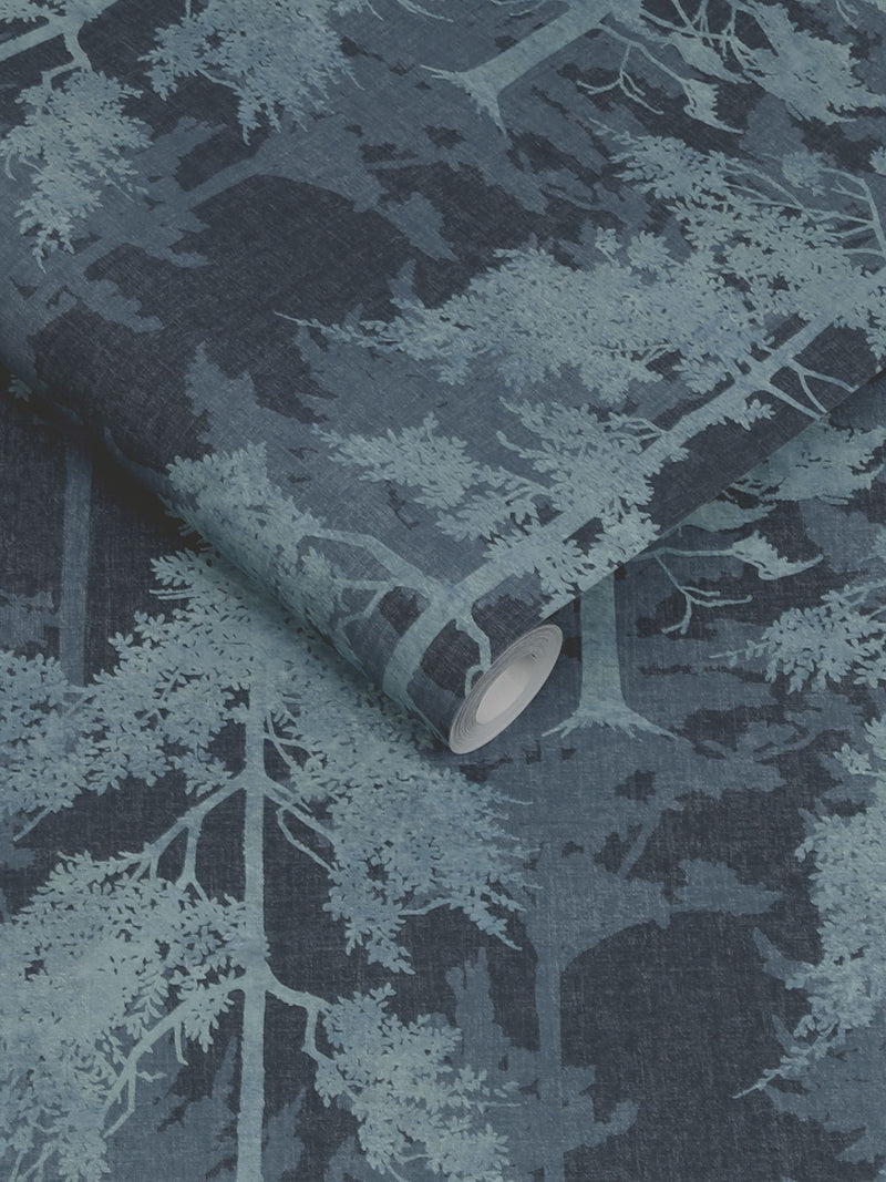 Graham & Brown Blue Norse Forrest wallpaper, imported from the UK