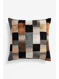 Cut velvet retro cushion black white 59cm - British product