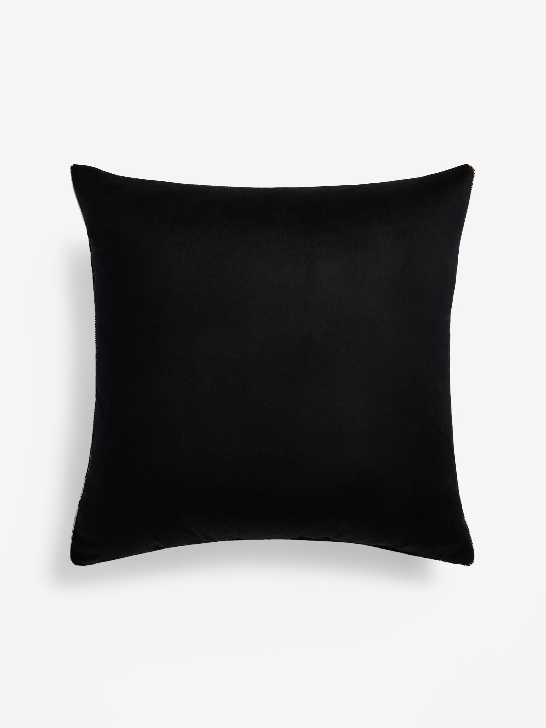 Cut velvet retro cushion black white 59cm - British product