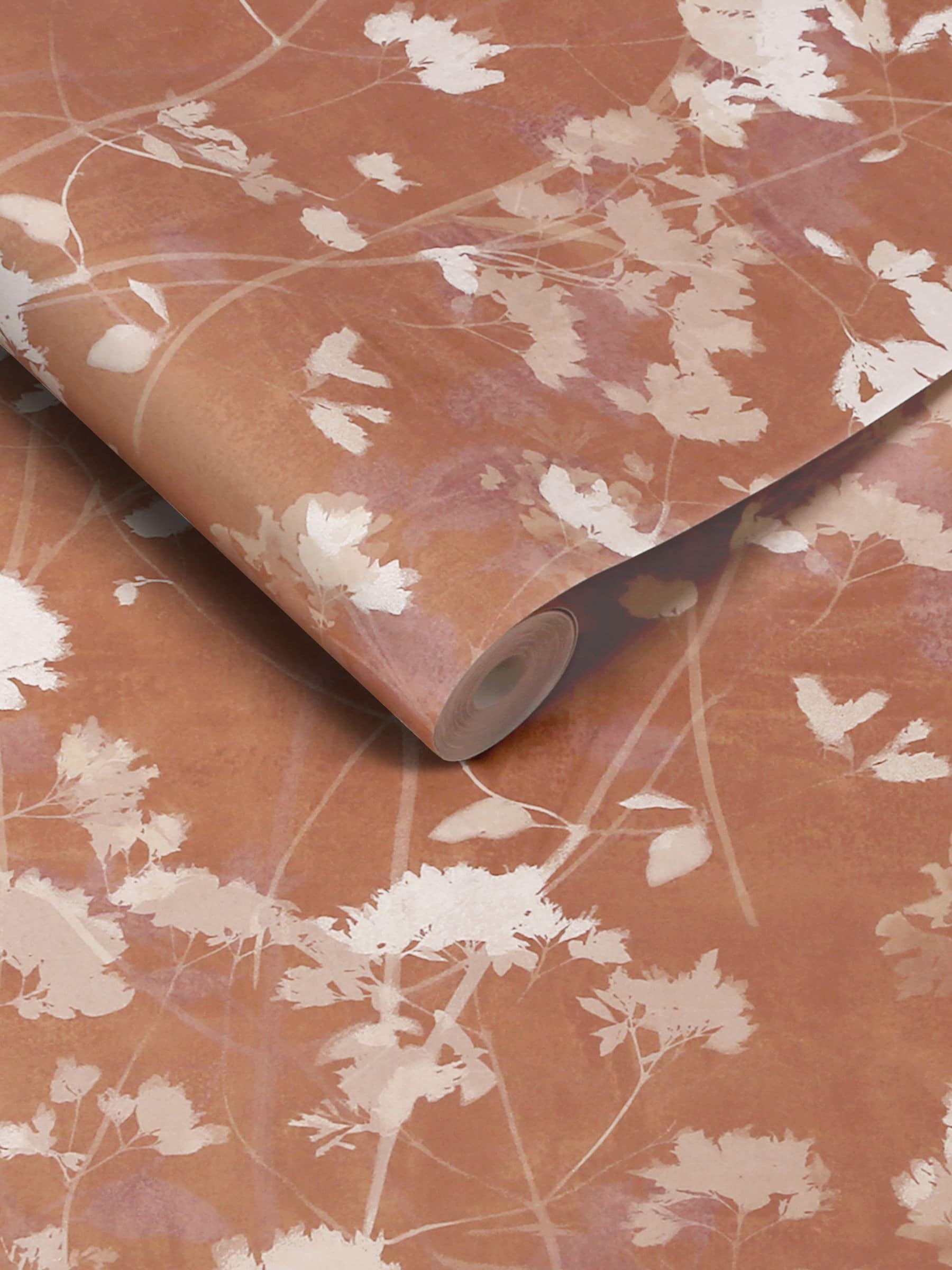 Graham & Brown Clay Flower Press wallpaper sample A4, UK version