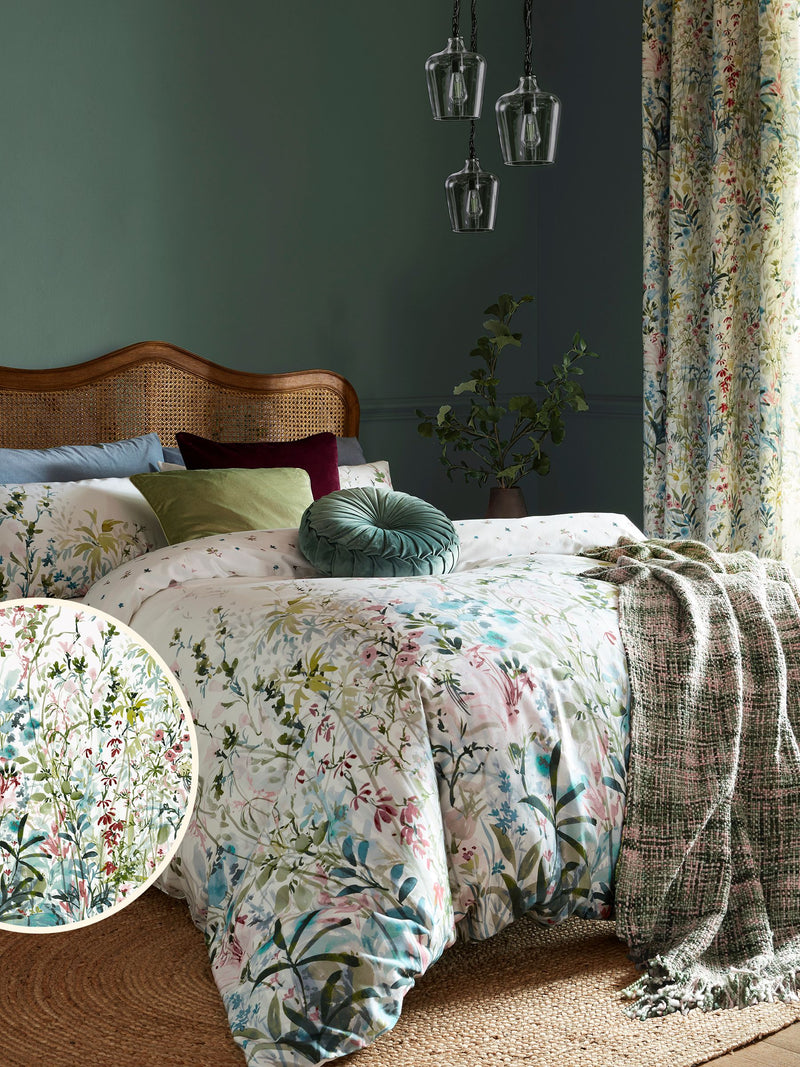 Laura Ashley Pointon Fields duvet cover set in cotton sateen, UK version