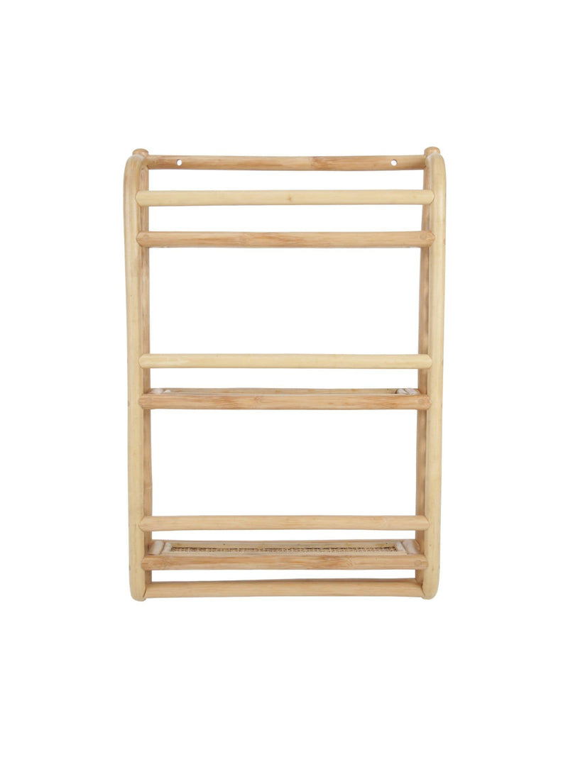 Cuddleco Aria Rattan Wave Bookshelf, imported from the UK