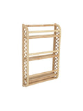 Cuddleco Aria Rattan Wave Bookshelf, imported from the UK
