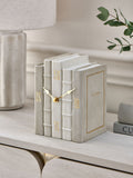Beige Chic Books Clock realistic resin clock - British product