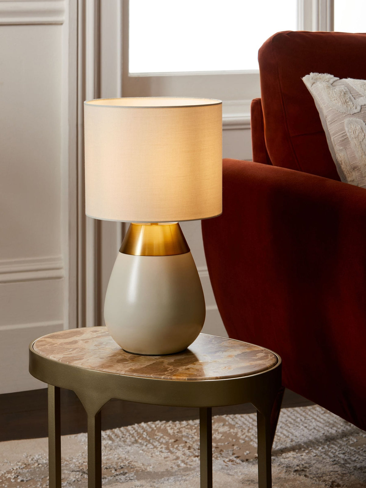Kit champagne gold touch table lamp 41cm - British product