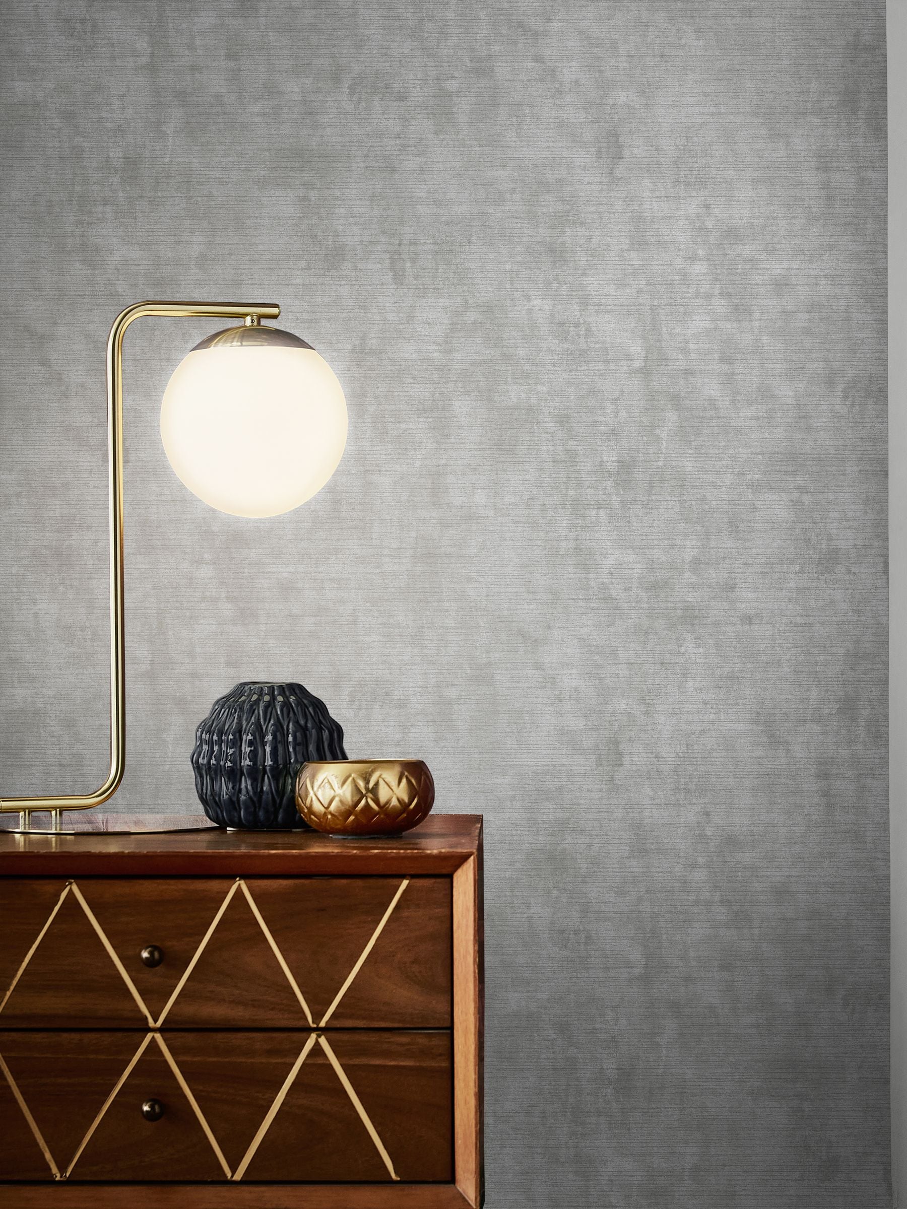 Graham & Brown White Obassia wallpaper sample, UK version