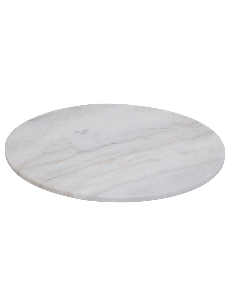 Premier white round marble lazy Susan 35cm, imported from the UK