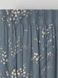 Laura Ashley Dark Seaspray Blue Pussy Willow curtains, UK version