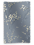 Laura Ashley Dark Seaspray Blue Pussy Willow curtains, UK version