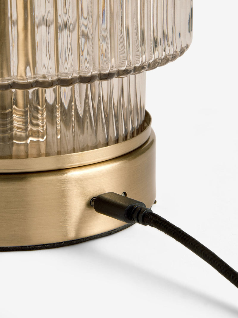 Lipsy brass USB rechargeable table lamp 20cm - British product