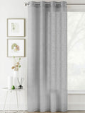 Enhanced Living Silver Crete Voile Panel 140x137cm, imported from the UK