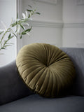 Catherine Lansfield Navy Blue Round Soft Touch Cushion 40x40 cm