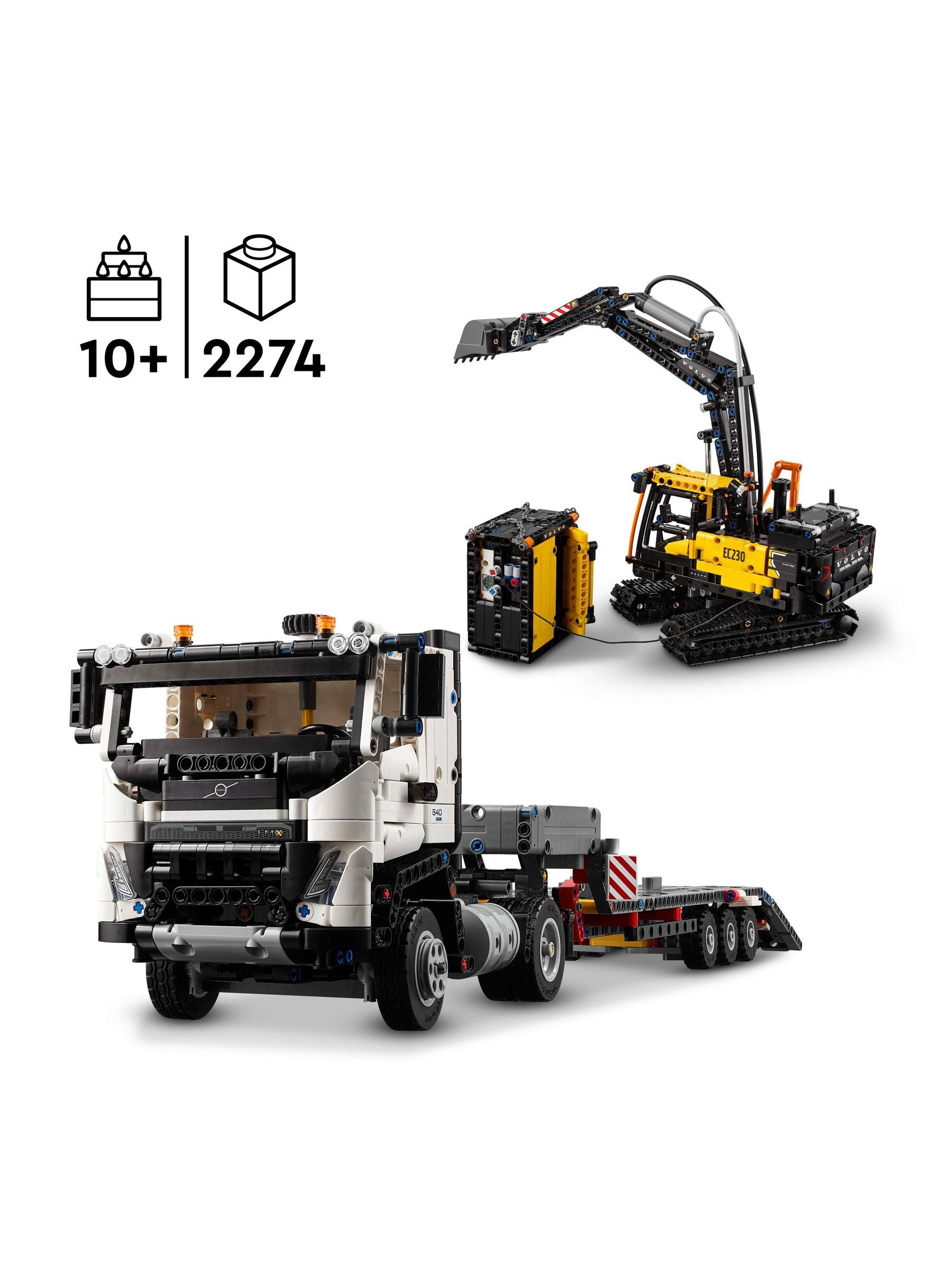 LEGO Technic Volvo FMX truck and EC230 excavator toy set, 2274 pieces, UK version