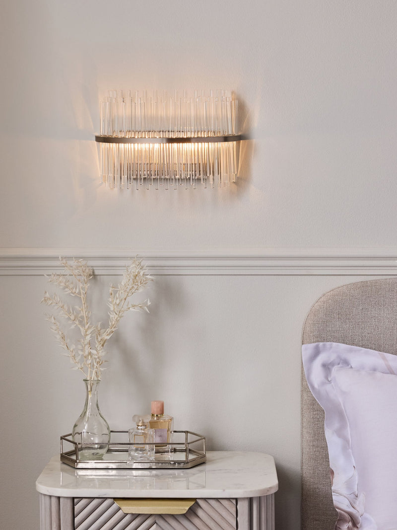 Lipsy Gold Flush Glass Wall Light