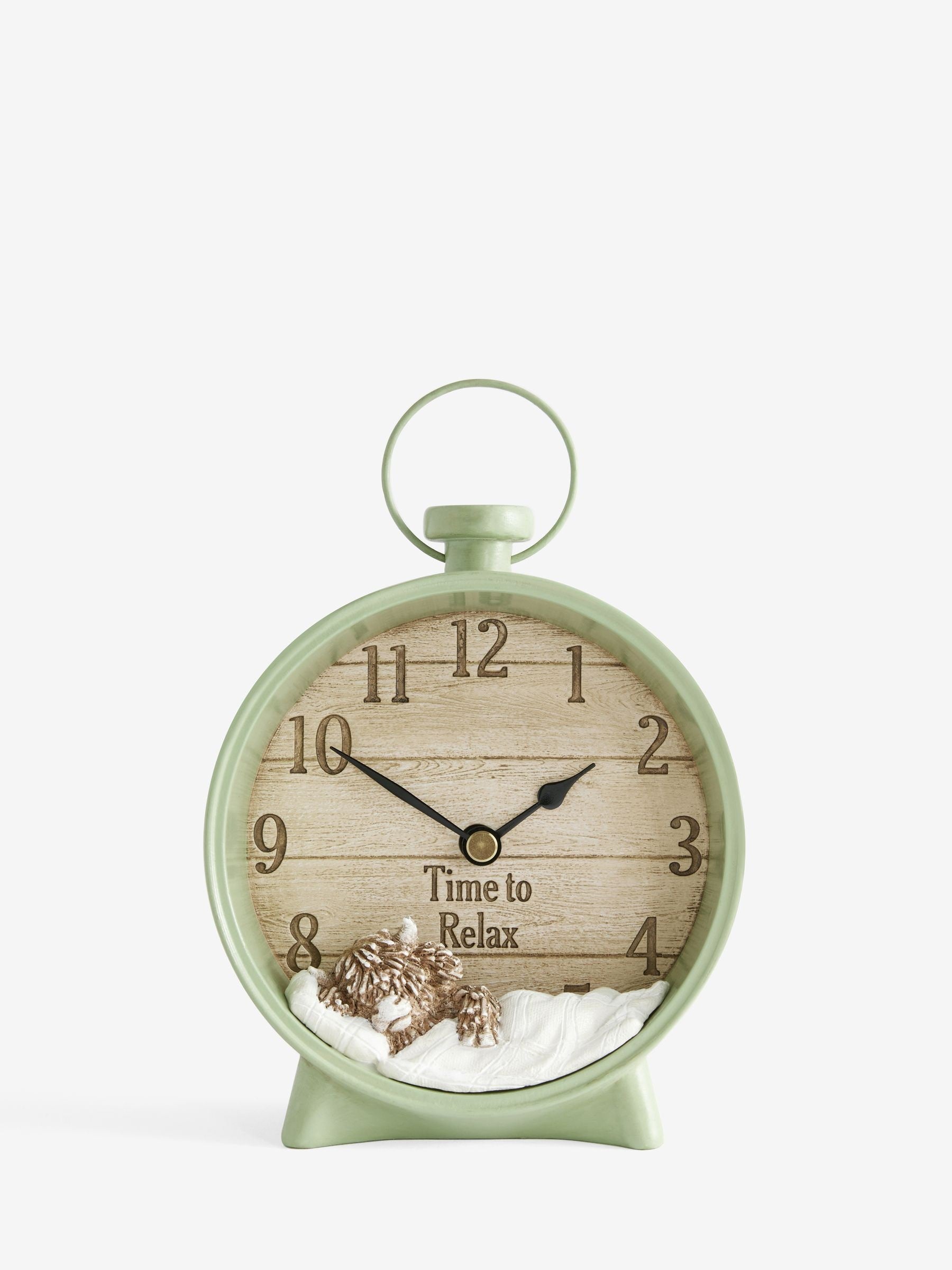 Hamish The Highland Cow Natural Animal Mantel Clock