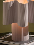 MADE.COM Sydney table lamp lilac purple pleated metal - British product
