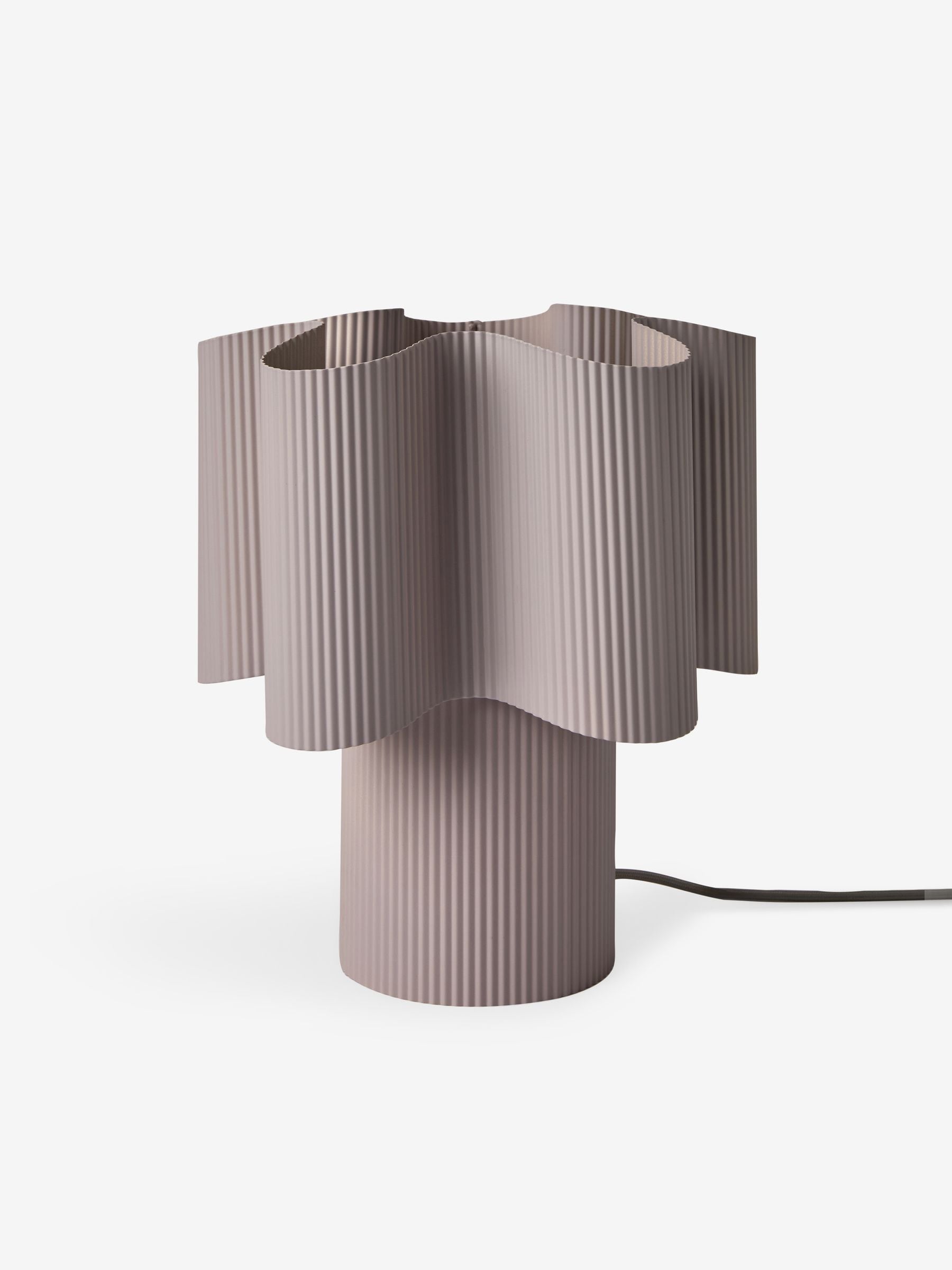MADE.COM Sydney table lamp lilac purple pleated metal - British product