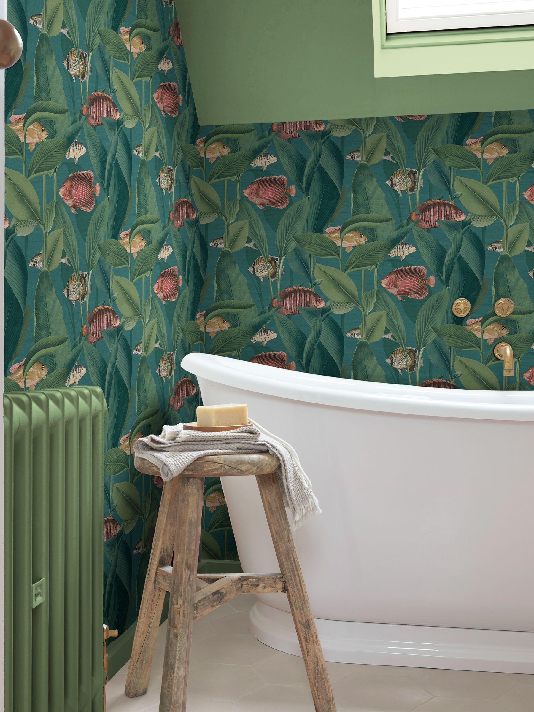 Graham & Brown Teal Aquarium wallpaper 10m, UK version