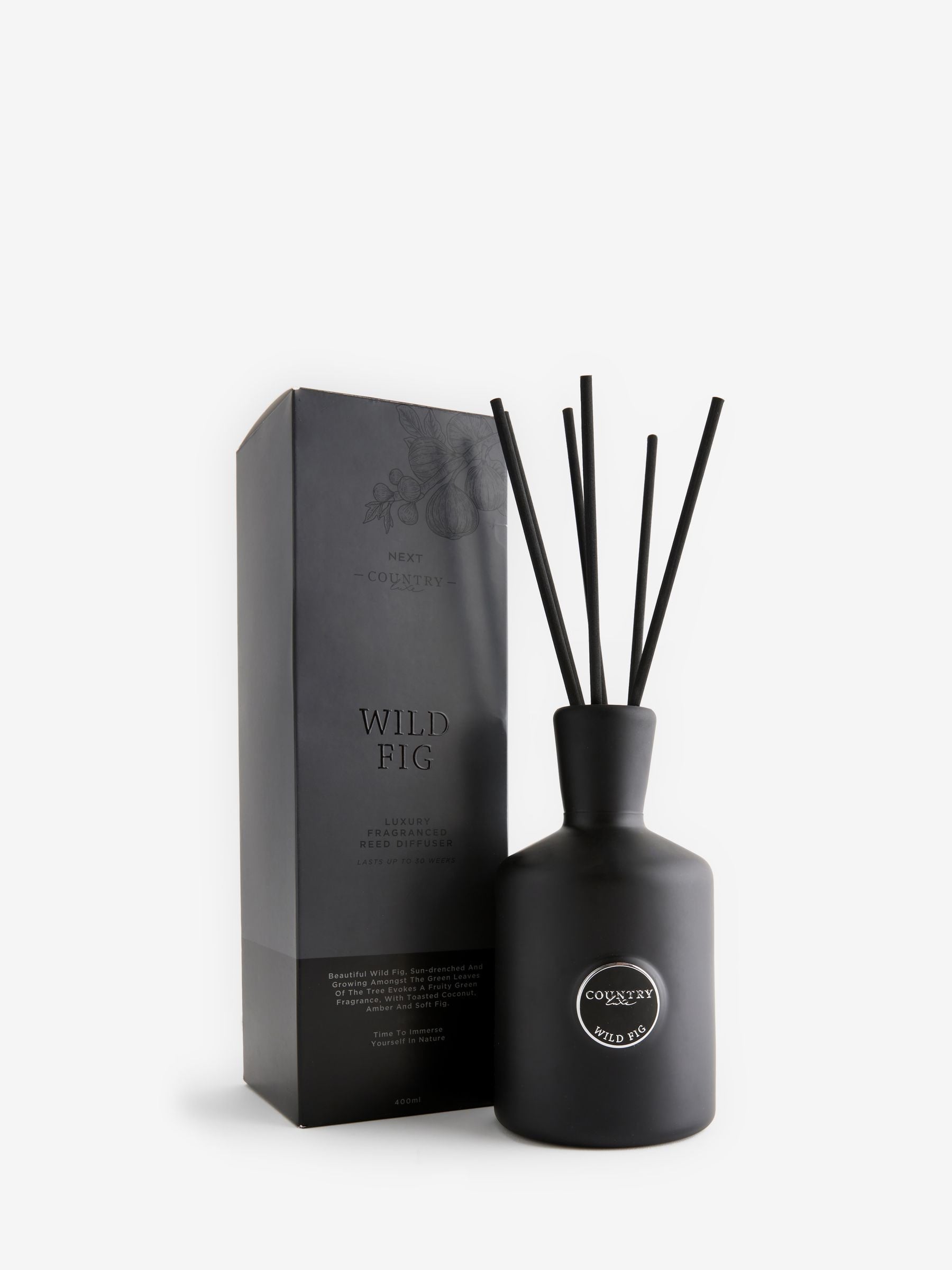 Country Luxe Wild Fig and Cedar reed diffuser 400ml - British product
