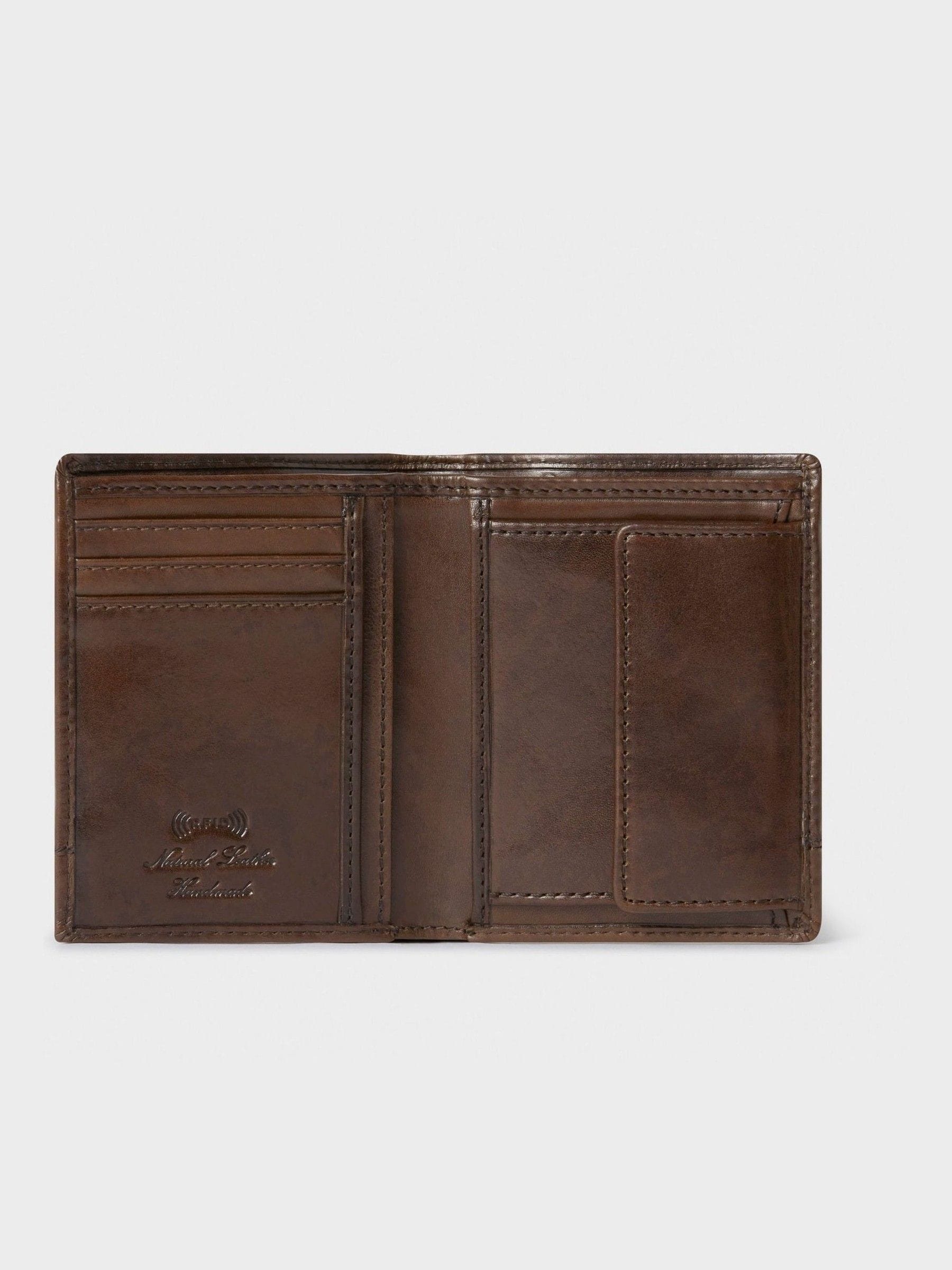 Osprey London brown leather wallet with coin pocket - British product