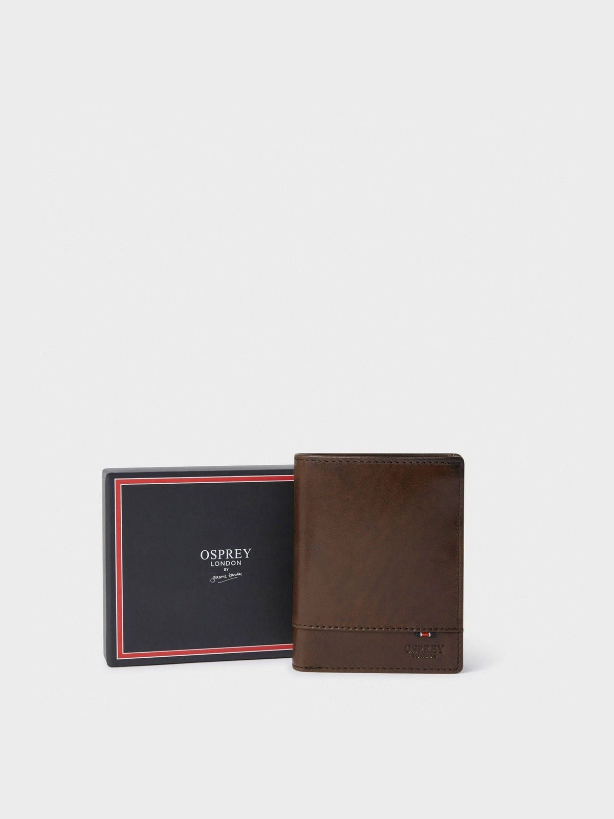 Osprey London brown leather wallet with coin pocket - British product