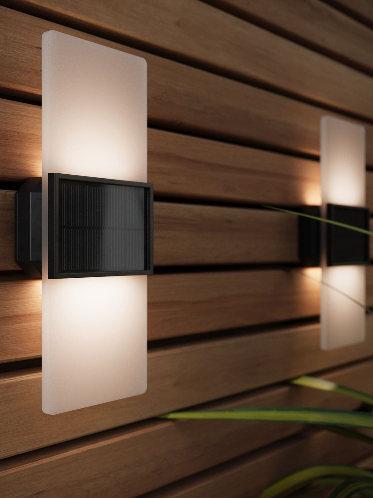SolarCentre Gemini solar wall light set of 2 (British brand)