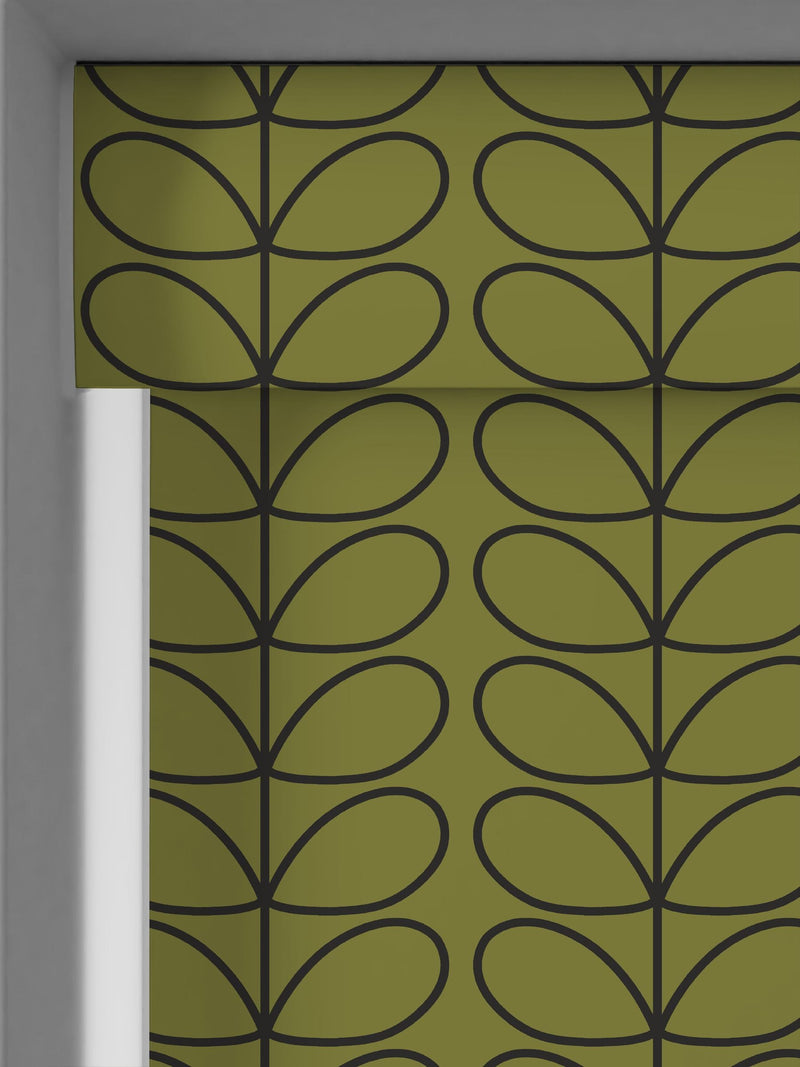 Orla Kiely roller blinds Olive Green Linear Stem made to measure, UK version