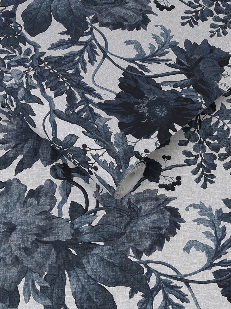 Graham & Brown Blue Enzia wallpaper sample - British product