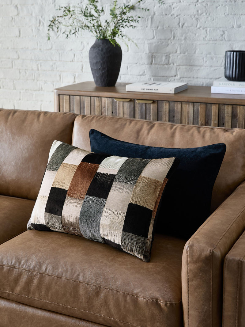 Black/White Cut Velvet Retro Etch 59 x 59cm Cushion