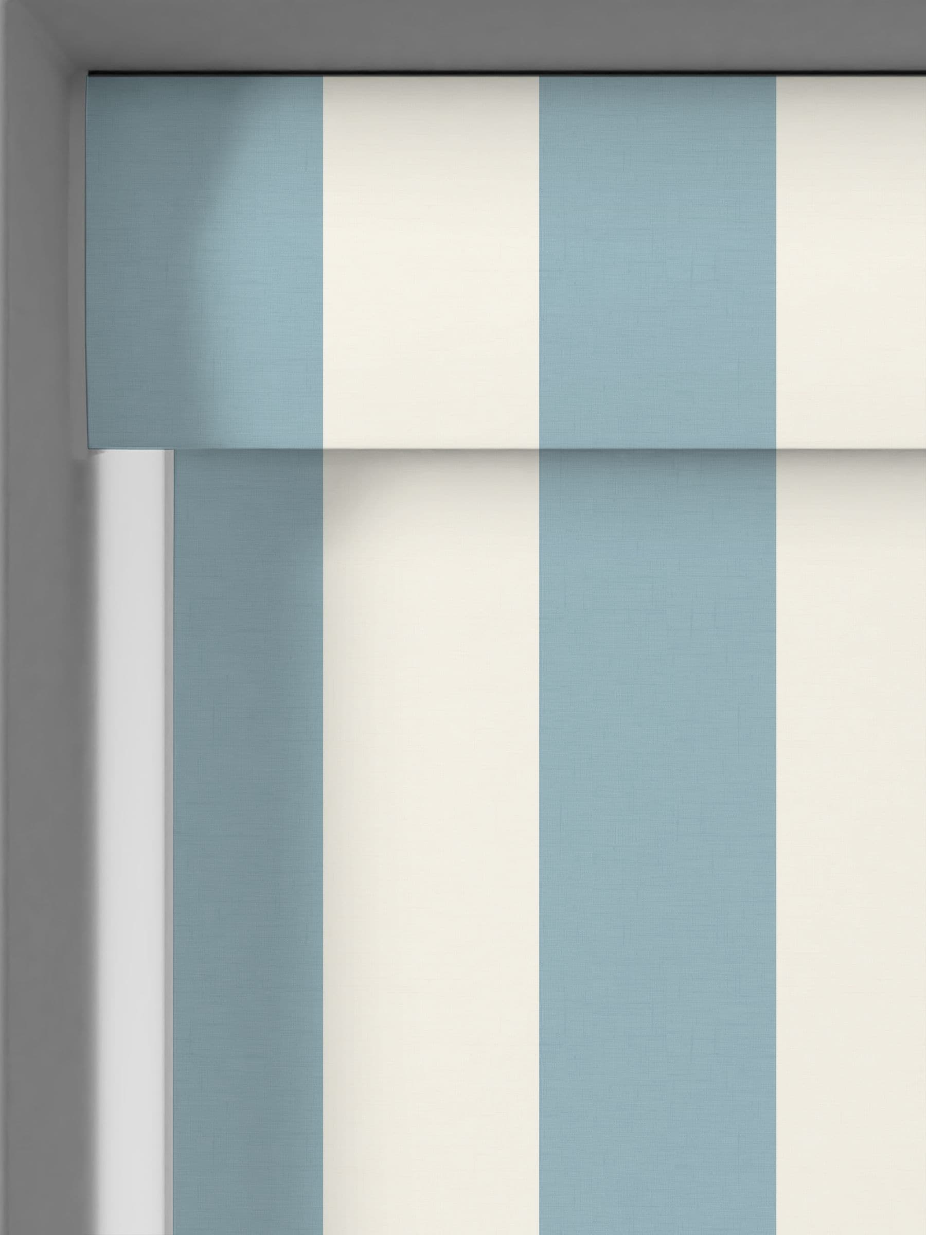 Laura Ashley Lille stripe seaspray blue roller blind (British brand)