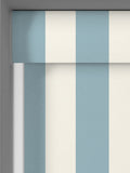 Laura Ashley Lille stripe seaspray blue roller blind (British brand)