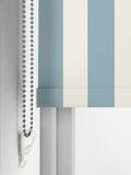 Laura Ashley Lille stripe seaspray blue roller blind (British brand)