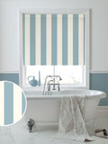 Laura Ashley Lille stripe seaspray blue roller blind (British brand)