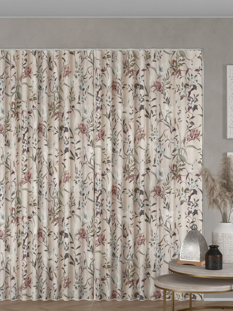 Next Pink Lily Floral made to measure curtains 100% cotton (British brand)