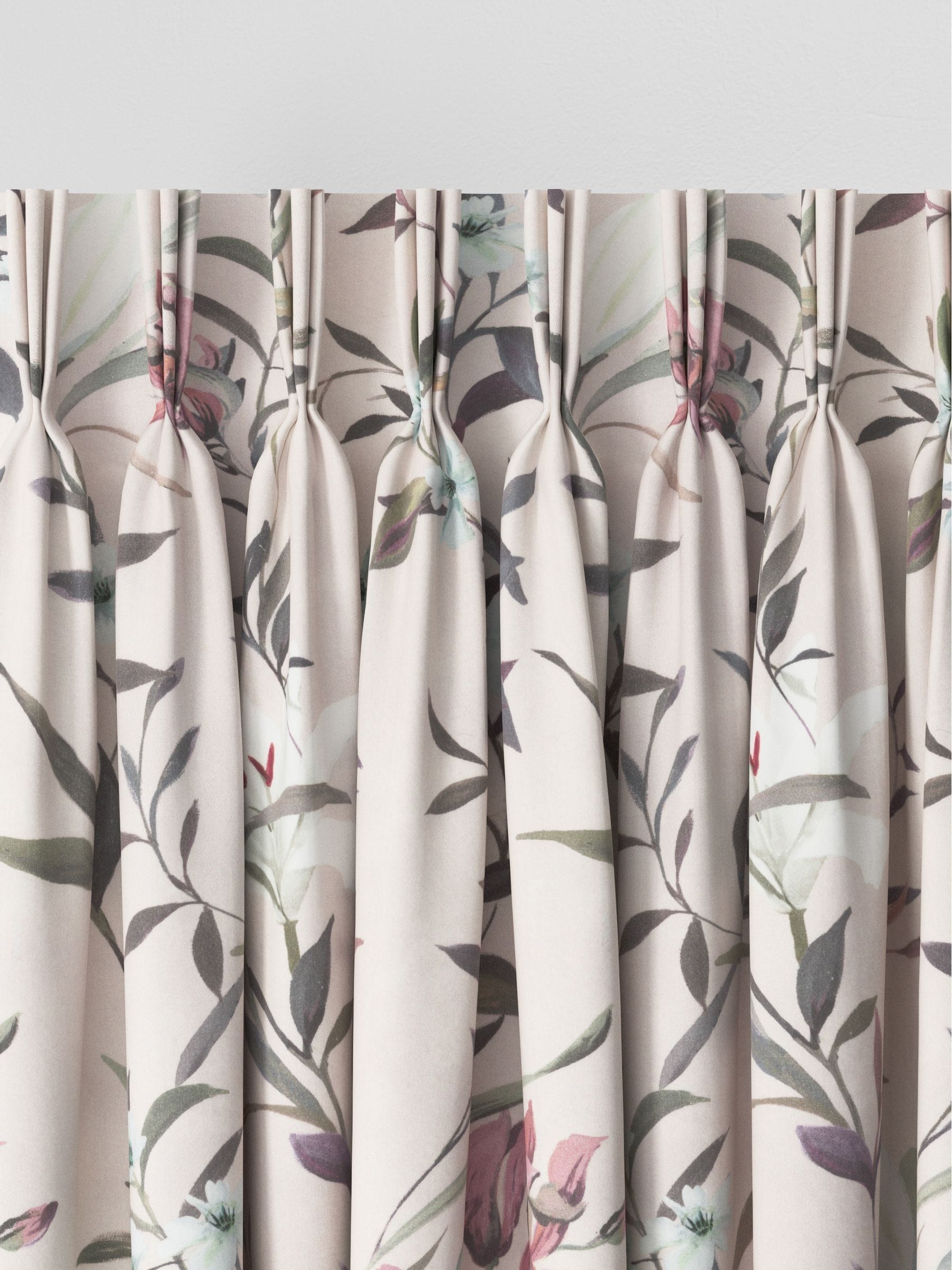 Next Pink Lily Floral made to measure curtains 100% cotton (British brand)