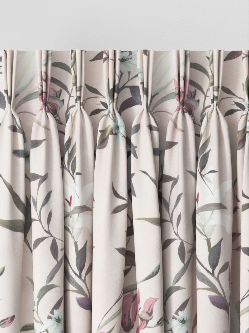 Next Pink Lily Floral made to measure curtains 100% cotton (British brand)