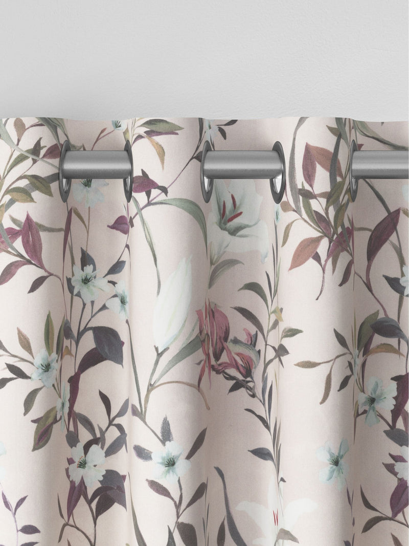 Next Pink Lily Floral made to measure curtains 100% cotton (British brand)