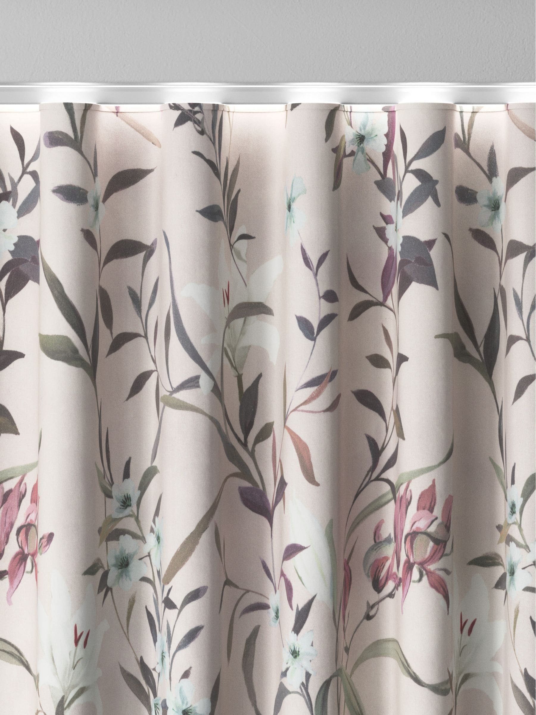 Next Pink Lily Floral made to measure curtains 100% cotton (British brand)