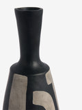 French Connection black hand-painted papier mache vase 48cm height - British product