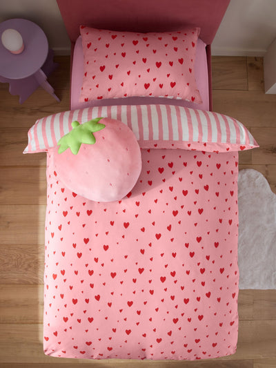 Next Pink Red Hearts Duvet Cover and Pillowcase Set- Buy online at McGrocer