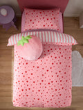 Pink Red Hearts Duvet Cover and Pillowcase Set