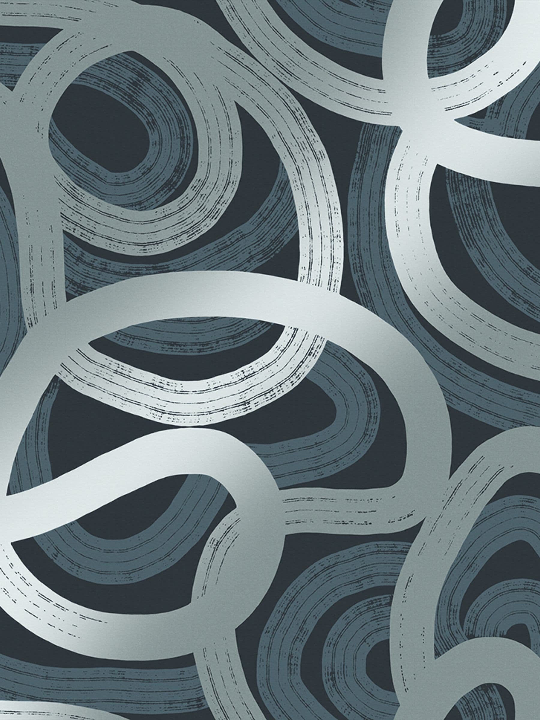 Graham & Brown Blue Ambire wallpaper sample (British brand)