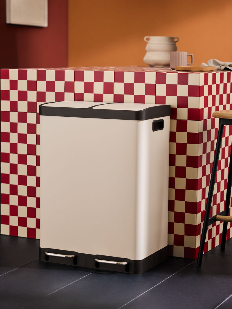 MADE.COM Terracotta 2 Section 60 Litre Recycling and Waste Colter Bin