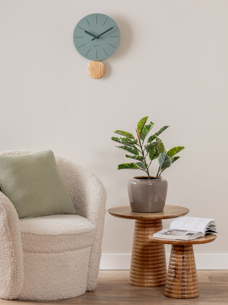Karlsson White Arlo Pendulum Wall Clock